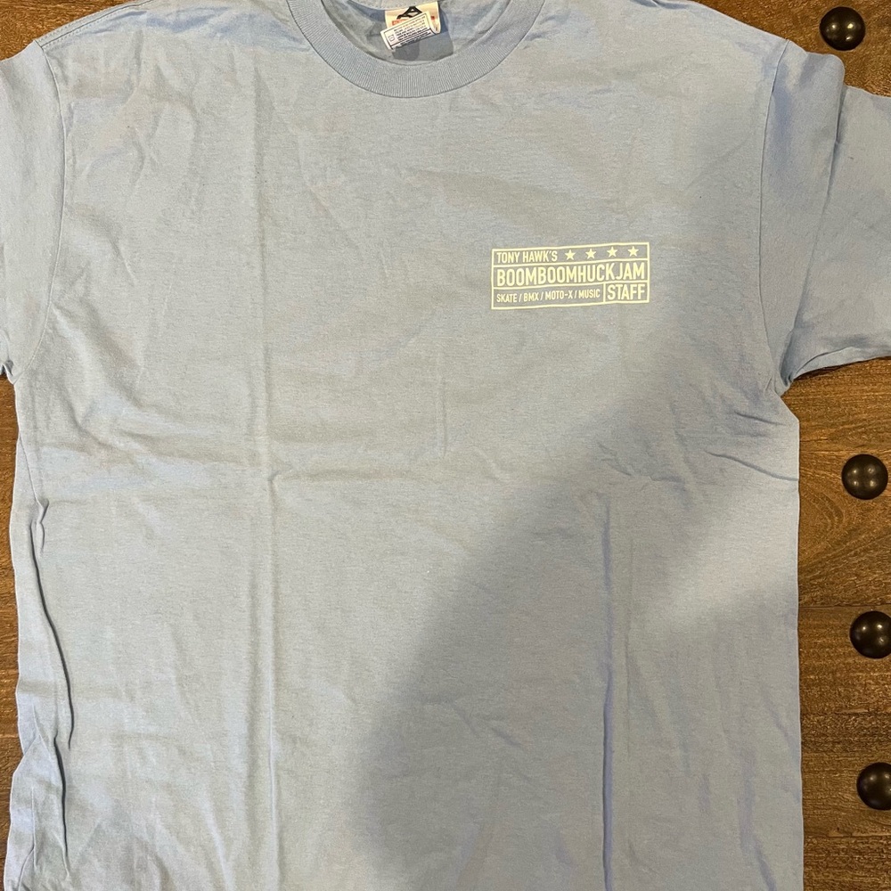 BoomBoomHuckJam Staff Light Blue T-Shirt